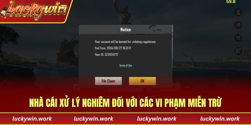 Nhà cái xử lý nghiêm đối với các vi phạm miễn trừ